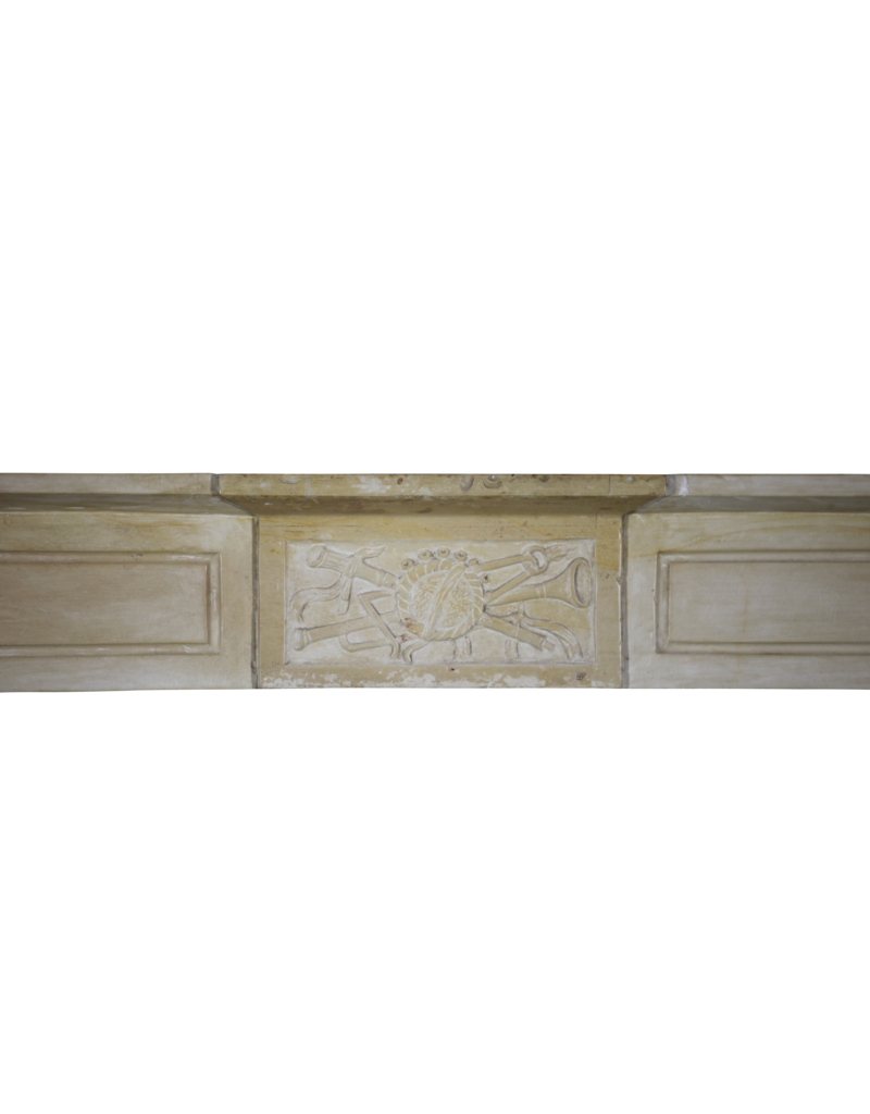 Delicate Directoire Style Marble Stone Fireplace Mantle