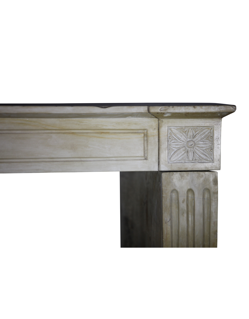 Delicate Directoire Style Marble Stone Fireplace Mantle