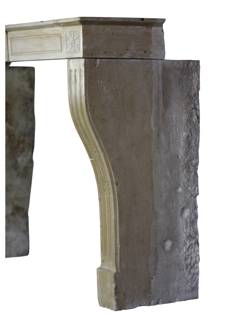 Delicate Directoire Style Marble Stone Fireplace Mantle