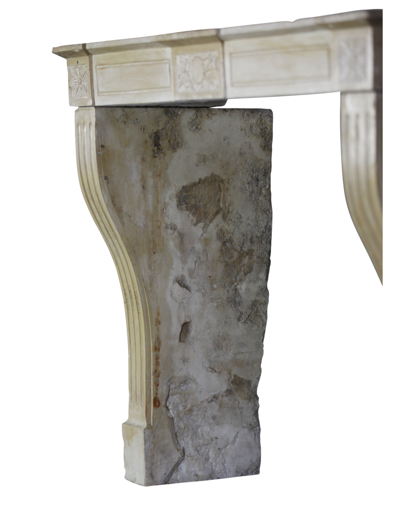 Delicate Directoire Style Marble Stone Fireplace Mantle
