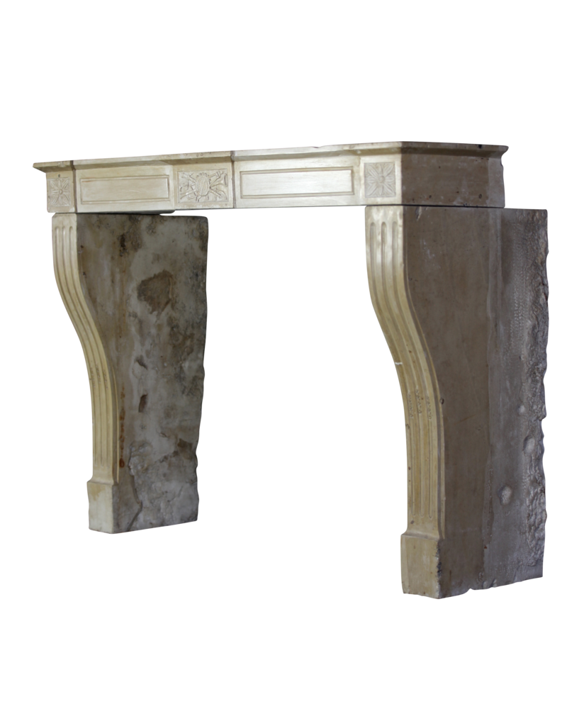 Delicate Directoire Style Marble Stone Fireplace Mantle