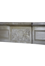 Delicate Directoire Style Marble Stone Fireplace Mantle