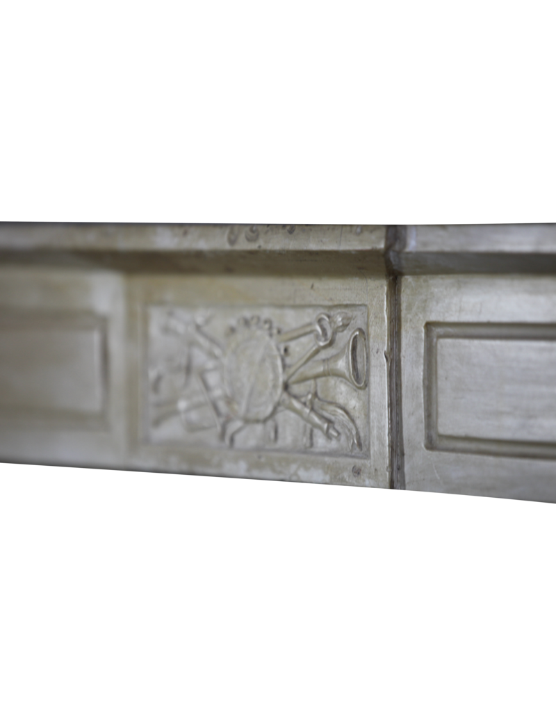 Delicate Directoire Style Marble Stone Fireplace Mantle