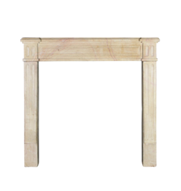 Small Classic French Hard Limestone Fireplace Mantle