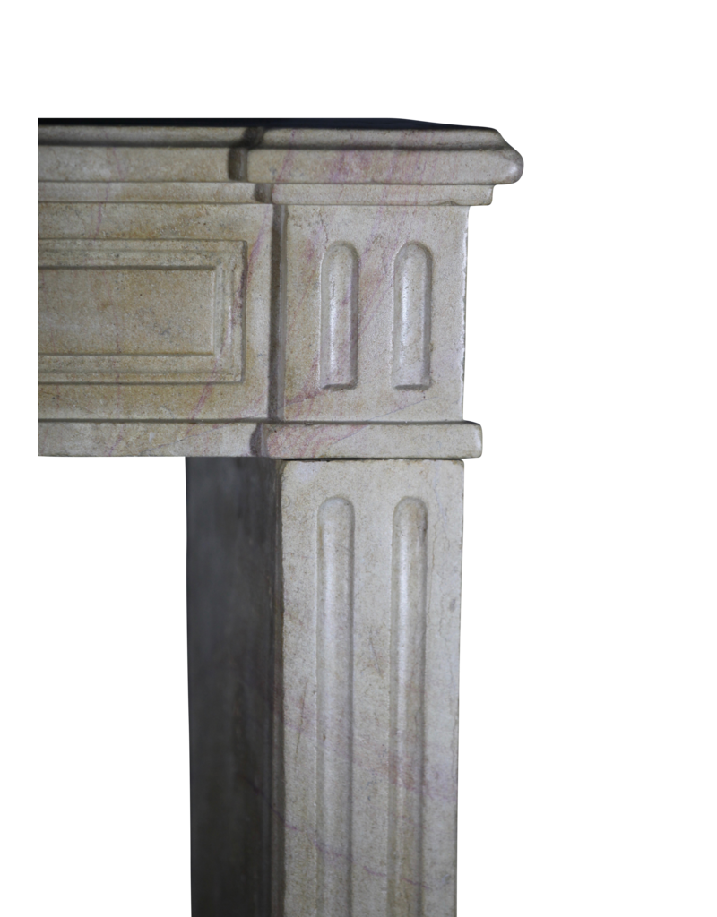 Small French Fireplace Mantle In Bicolor Hardstone