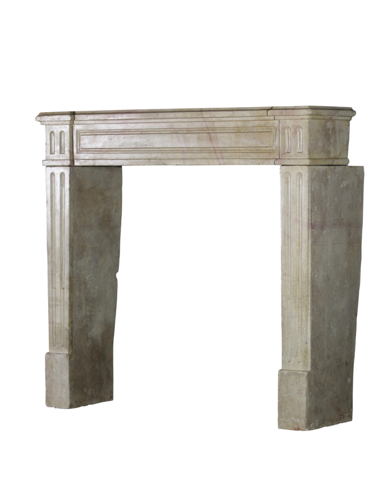 Small French Fireplace Mantle In Bicolor Hardstone