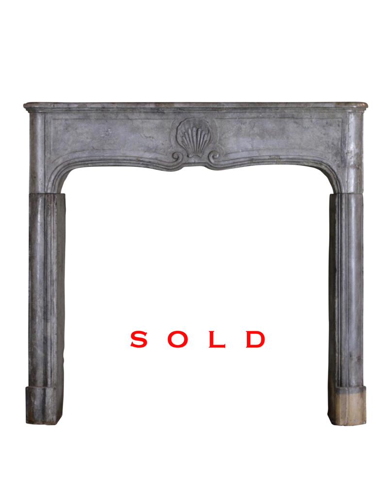 Fine Classic French Bicolor Stone Fireplace Surround