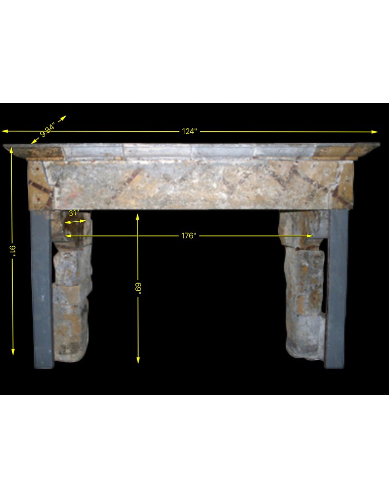 Masiva País Francesa Estilo Antiguo Revestimiento En Piedra Caliza Duro