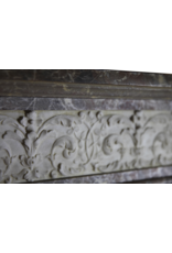 18Th Century Grand Quality Bicolor Marble Antique Fireplace Surround