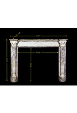 18Th Century Grand Quality Bicolor Marble Antique Fireplace Surround