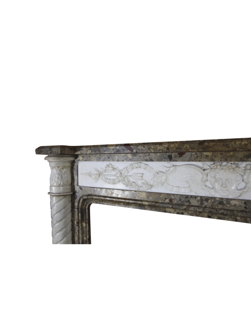 Delicate Chique French Antique Fireplace Surround