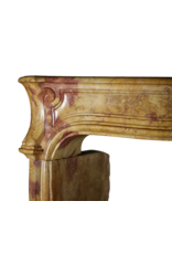 Maison Leon Van den Bogaert Elegante von der Natur geschaffene französische Kaminumrandung aus Kalkstein