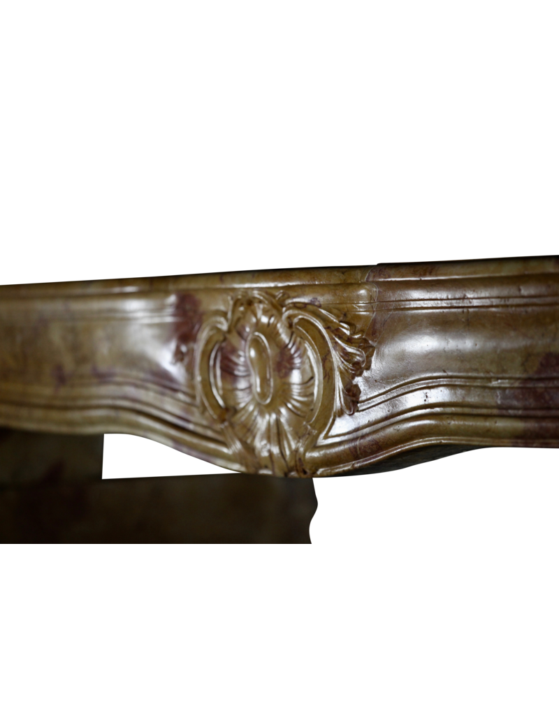 Maison Leon Van den Bogaert Elegante von der Natur geschaffene französische Kaminumrandung aus Kalkstein