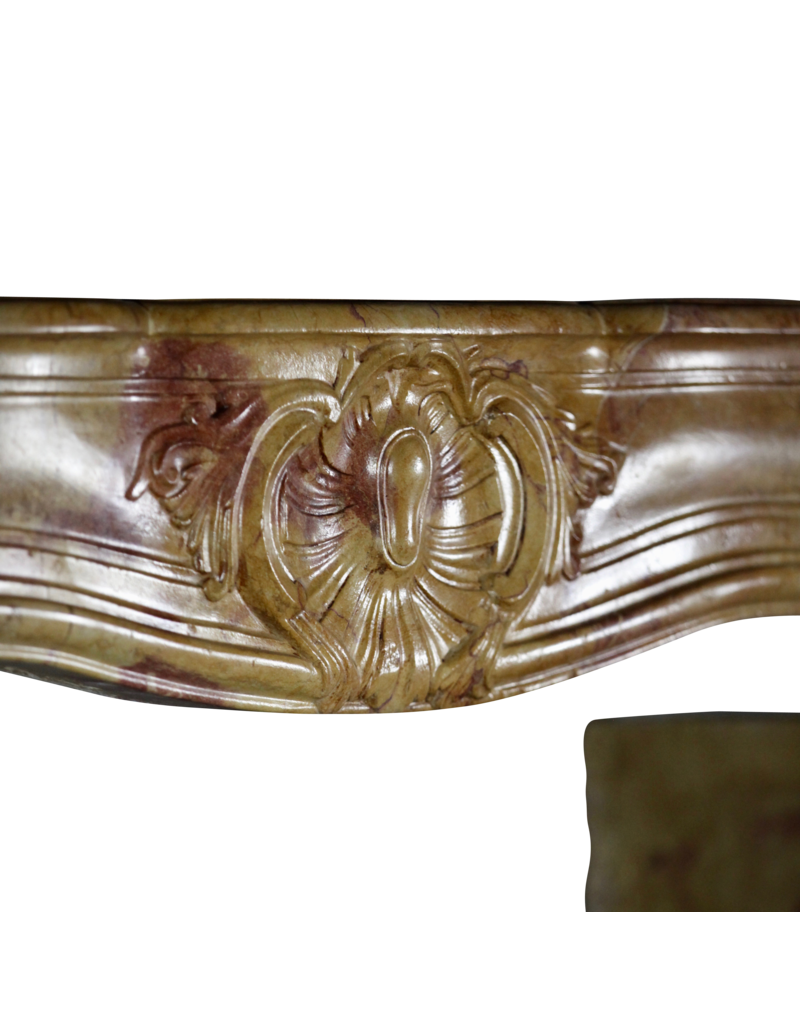 Maison Leon Van den Bogaert Elegante von der Natur geschaffene französische Kaminumrandung aus Kalkstein