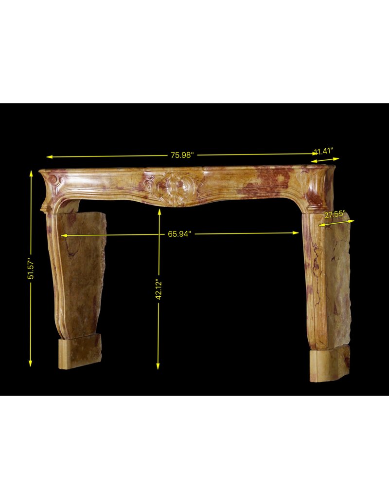 Creado Por La Naturaleza Francesa Chique Piedra Caliza Chimenea Surround