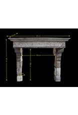 Grand 16Th Century French Country Style Antique Fireplace Surround