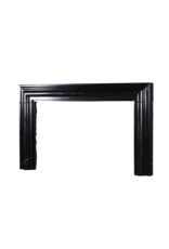 Grand Black Belgian Marble Bolection Fireplace Surround