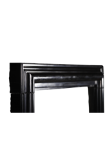 Grand Black Belgian Marble Bolection Fireplace Surround