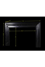 Grand Black Belgian Marble Bolection Fireplace Surround