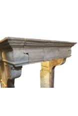 Maison Leon Van den Bogaert Französische Vintage-Kaminumrandung aus Kalkstein aus der Renaissance