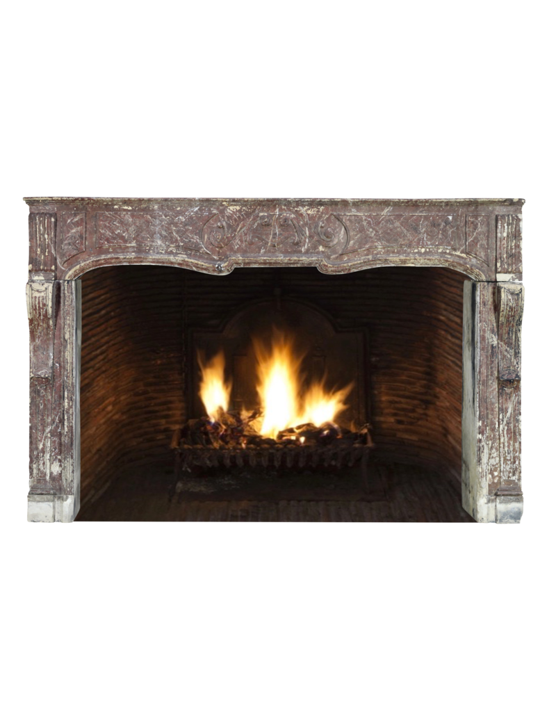 Grand 18Th Century French Country Style Antique Fireplace Surround