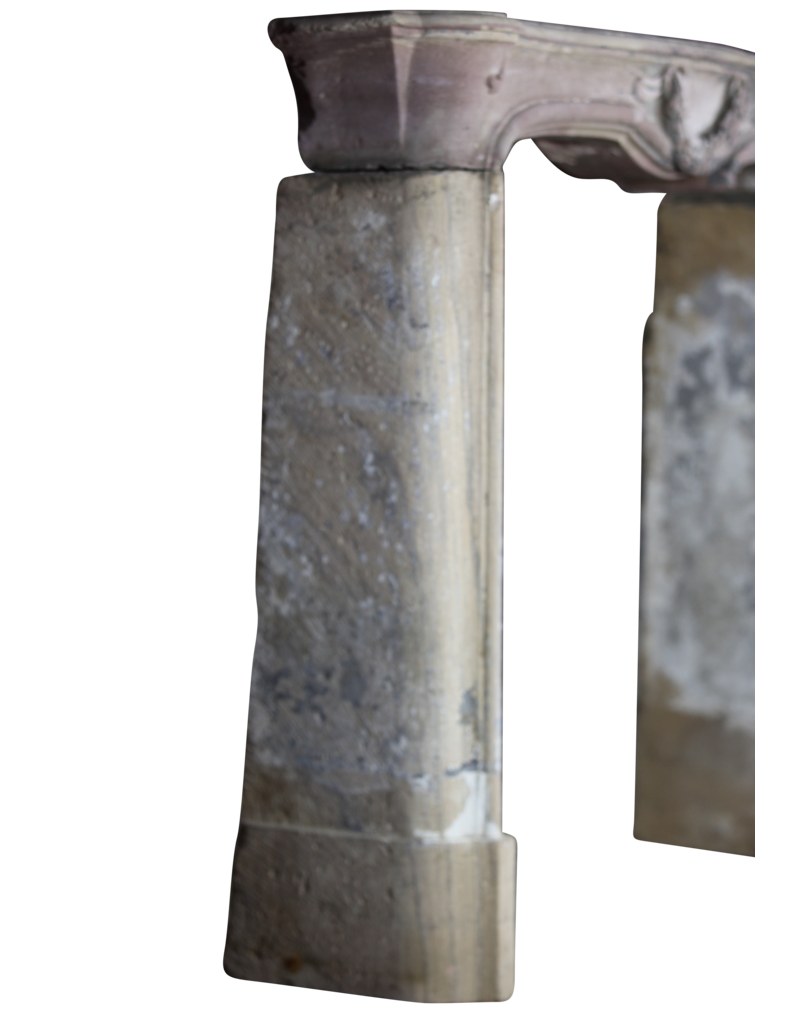 Kleine Französisch Louis XVI Periode Grauen Stein Kamin Verkleidung