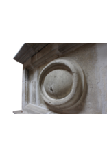 Strong 17Th Century French Antique Fireplace Surround In Limestone