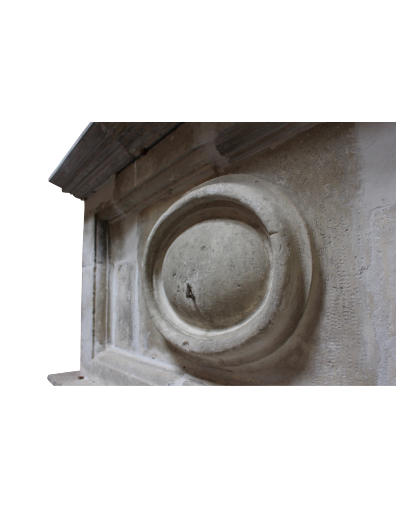 Starkes 17. Jahrhundert Französisch Antike Kamin Maske Im Kalkstein