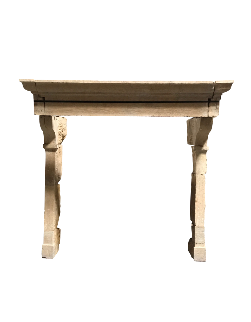 17Th Century French Country Limestone Fireplace Surround