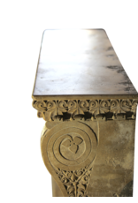 Maison Leon Van den Bogaert Renaiscance Periode Harter Stein Antike Kamin Maske