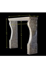 Renaiscance Period Hard Stone Antique Fireplace Surround