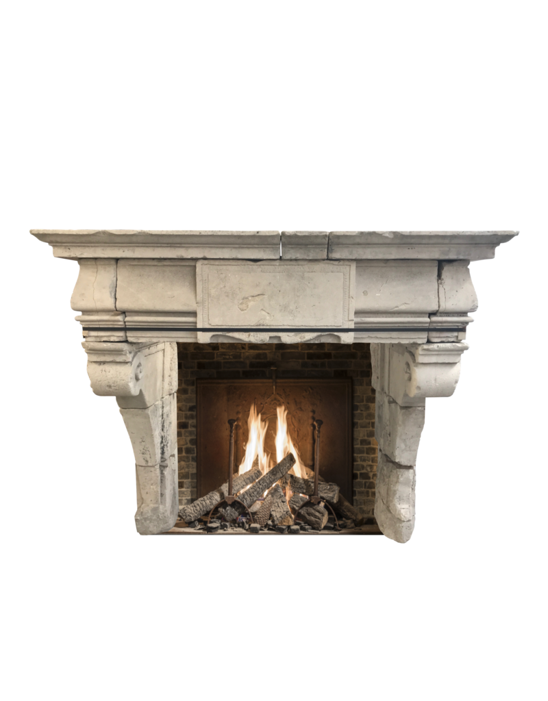 Maison Leon Van den Bogaert French Rustic Renaiscance Fireplace Surround