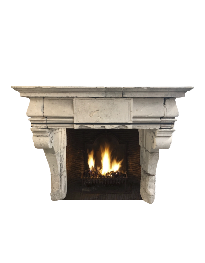 French Rustic Renaiscance Fireplace Surround