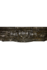 Maison Leon Van den Bogaert 17th Century Chic French Fireplace Surround in Dark Fossil Stone