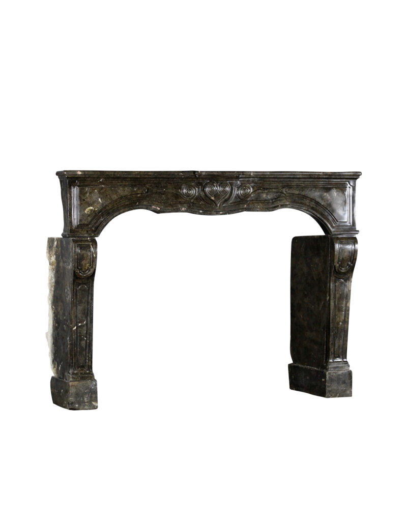 The Antique Fireplace Bank 17Th Century Chique French Fireplace Surround In Dark Fossil Stone
