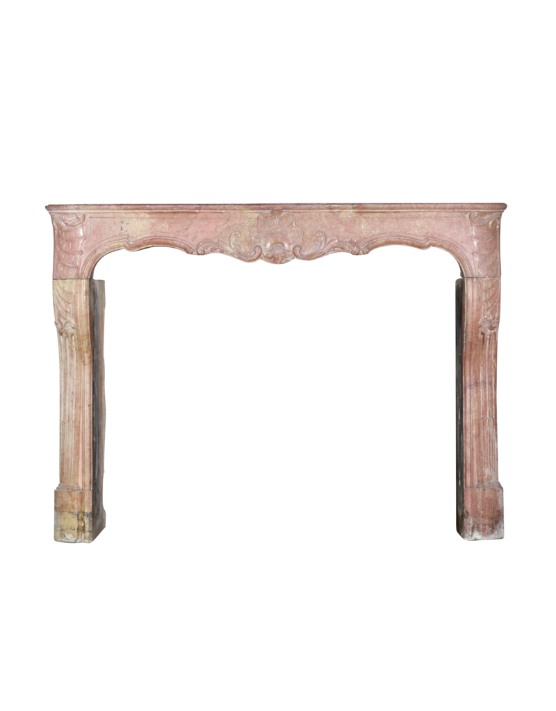 18Th Century Bicolor French Antique Fireplace Surround