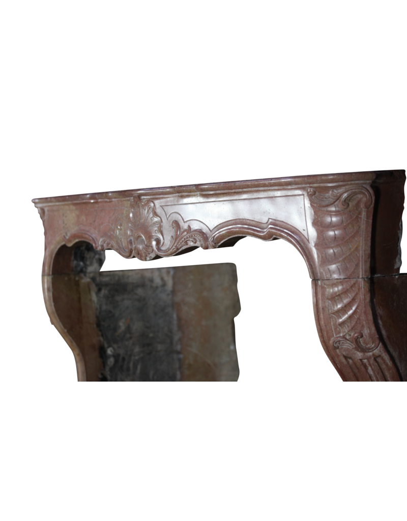 18Th Century Bicolor French Antique Fireplace Surround