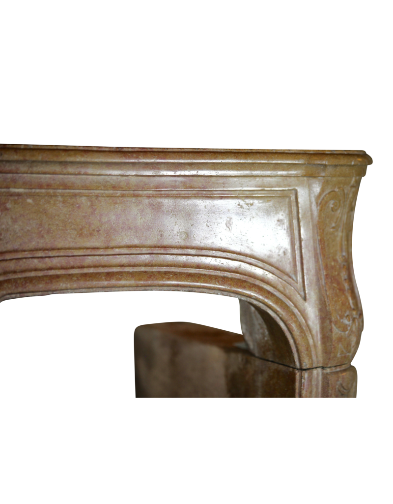 French 18Th Century Period Bicolor Antique Fireplace Surround