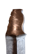 Maison Leon Van den Bogaert Vintage-Kaminumrandung aus oxidiertem Hartstein