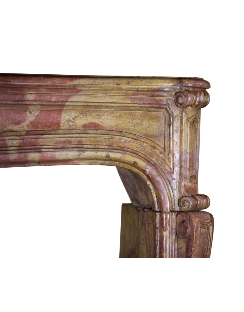 Maison Leon Van den Bogaert Von der Natur geschaffene mehrfarbige französische Vintage-Kaminumrandung aus Stein