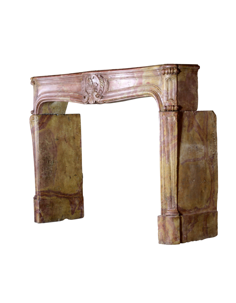 Maison Leon Van den Bogaert Von der Natur geschaffene mehrfarbige französische Vintage-Kaminumrandung aus Stein