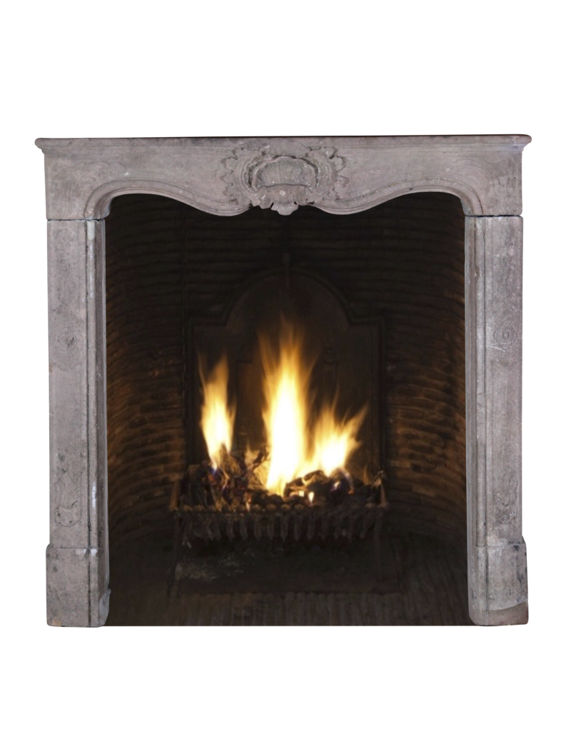 18Th Century Italian Pearl Vintage Fireplace Surround