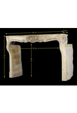 Maison Leon Van den Bogaert Französische Kaminumrandung aus Kalkstein aus der Régence-Zeit