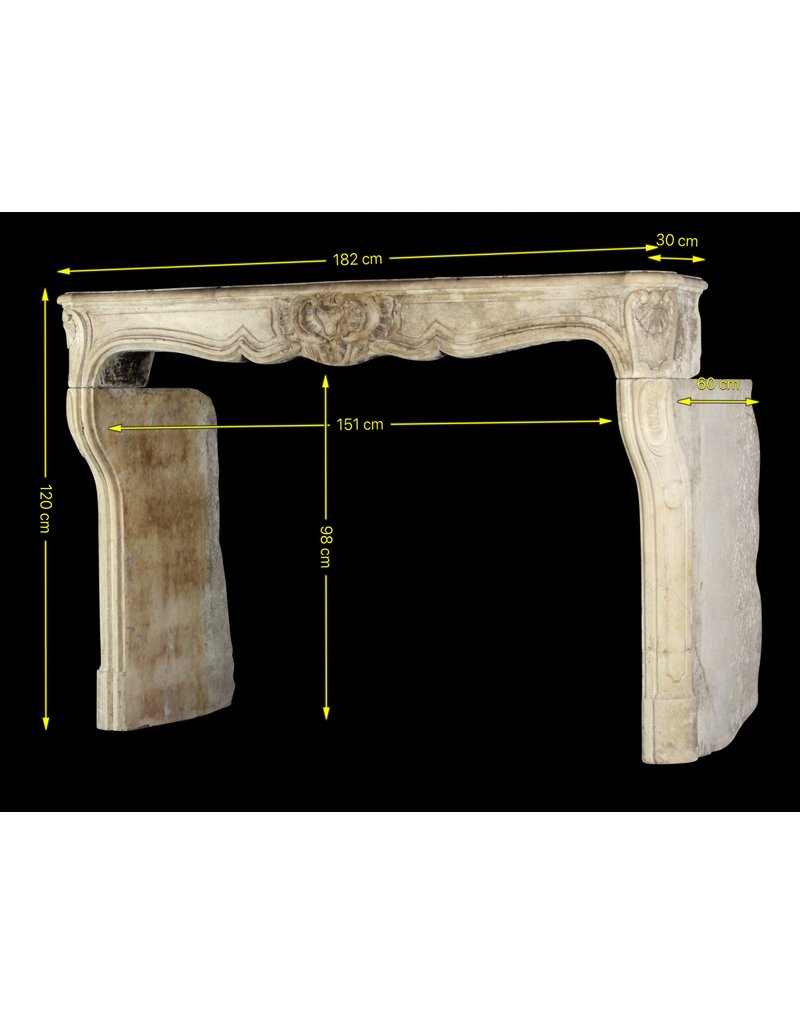 Französisch Regentschaft Period Kalkstein Kamin