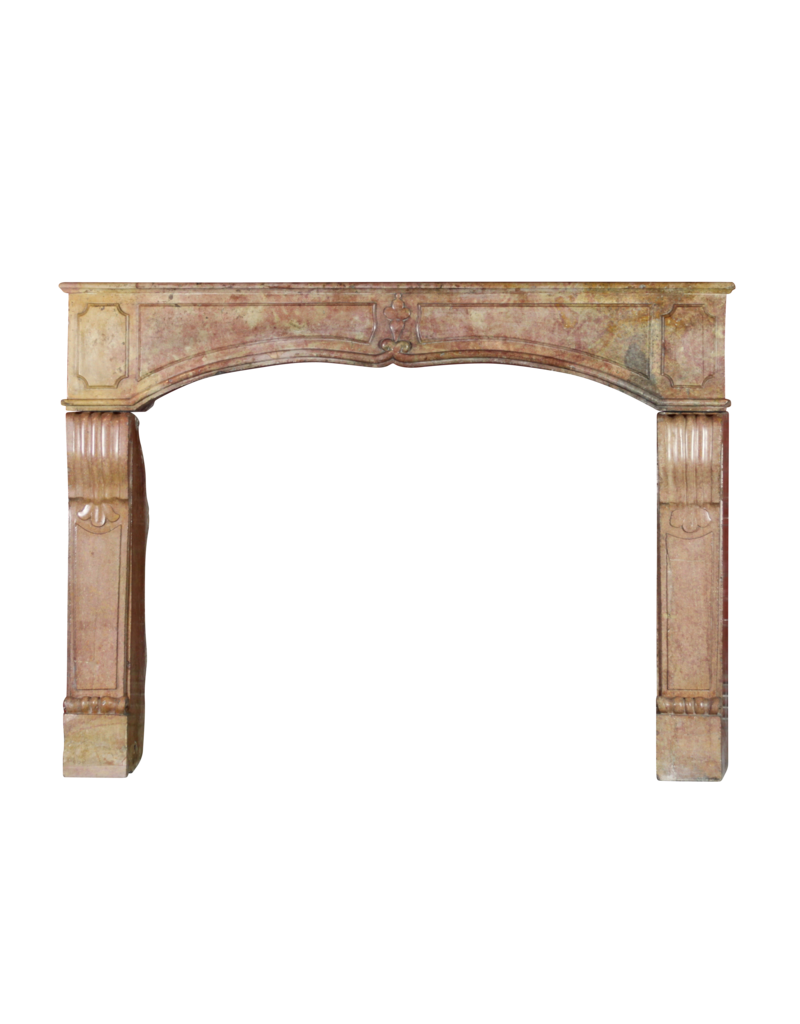 French 17Th Century Period Burgundy Bicolor Fireplace Surround