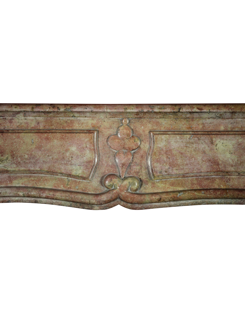 French 17Th Century Period Burgundy Bicolor Fireplace Surround