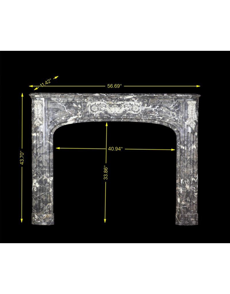 Chique Belgian 18Th Century Vintage Fireplace Mantel