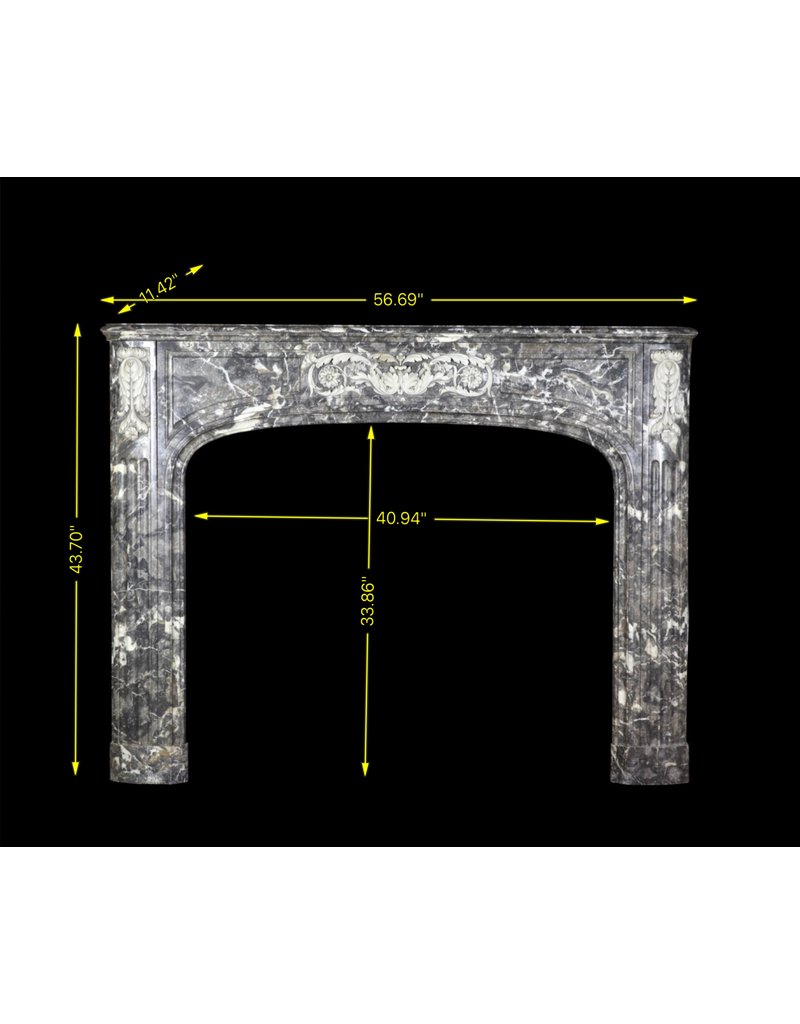 Maison Leon Van den Bogaert Chic Belgian 18th Century Vintage Fireplace Mantel
