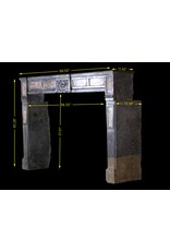 Maison Leon Van den Bogaert Bicolor French Antique Stone Fireplace Surround