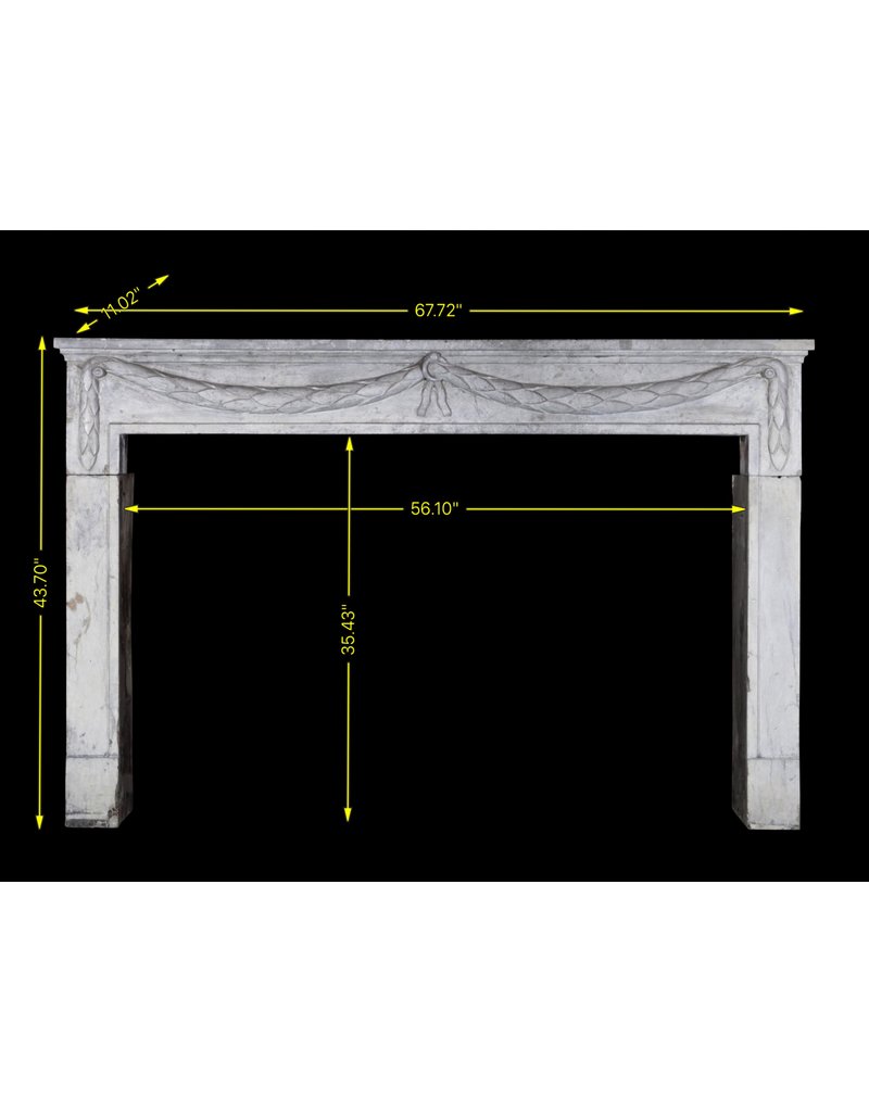 Grand 18Th Century French Bleu Hard Stone Antique Fireplace Surround